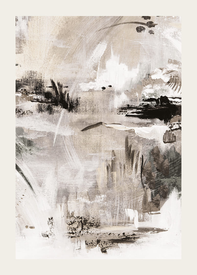 Abstract motif in beige, black and white with soft brush strokes-12