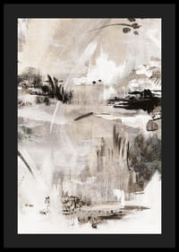 Abstract motif in beige, black and white with soft brush strokes-4