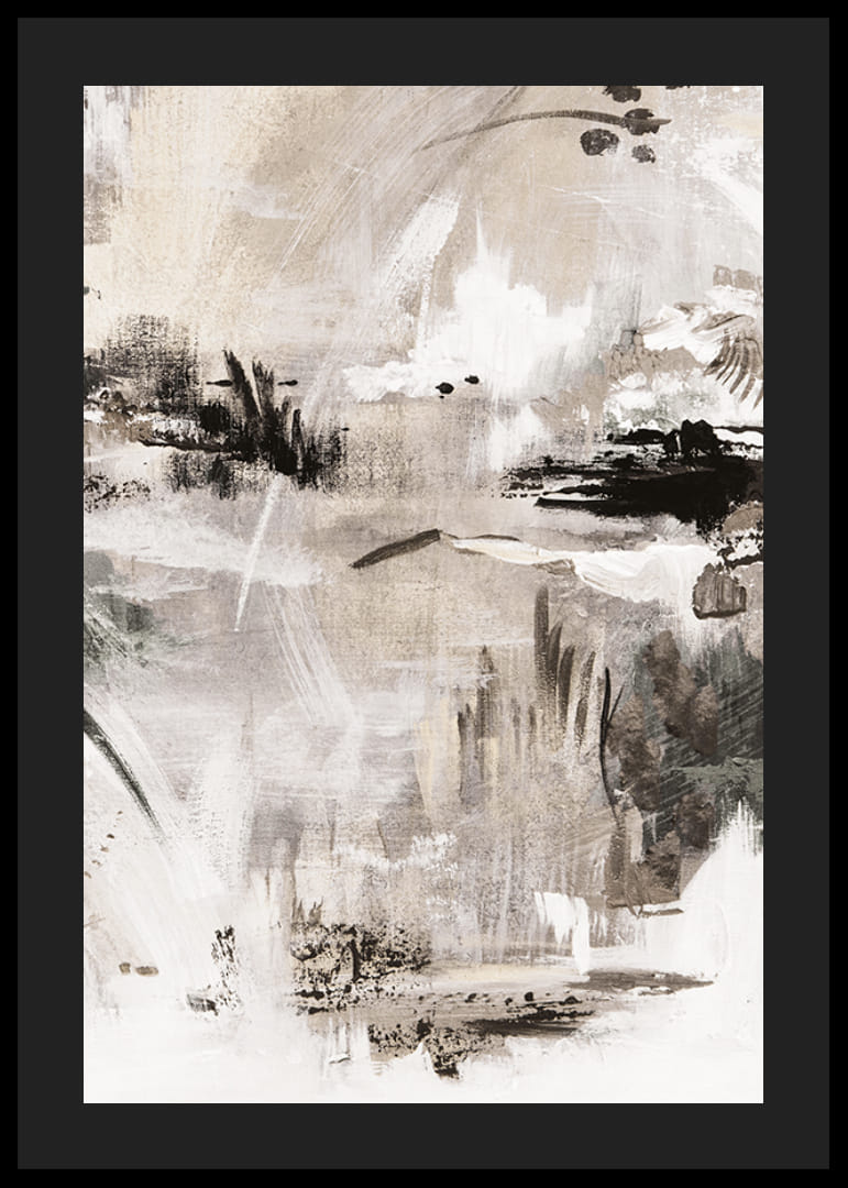 Abstract motif in beige, black and white with soft brush strokes-12
