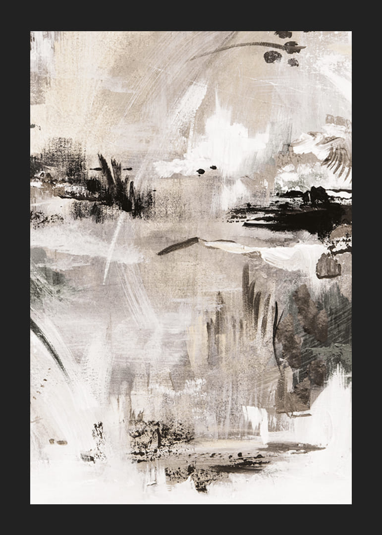 Abstract motif in beige, black and white with soft brush strokes-12