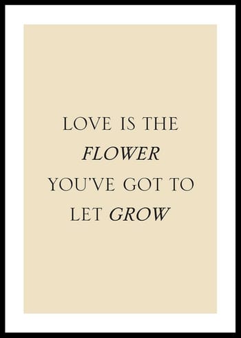 Póster Love Is The Flower