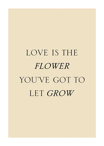 Poster Love Is The Flower