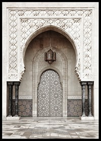 Photograph of decorative mosaic gate in Moroccan mosque-6