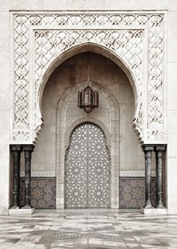 Photograph of decorative mosaic gate in Moroccan mosque-7