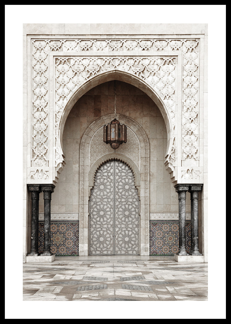 Photograph of decorative mosaic gate in Moroccan mosque-12