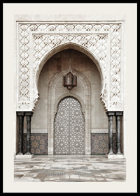 Photograph of decorative mosaic gate in Moroccan mosque-2