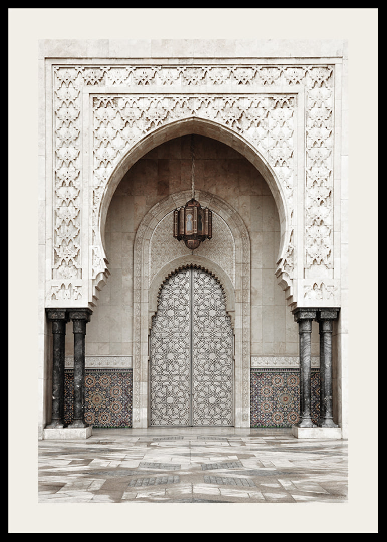Photograph of decorative mosaic gate in Moroccan mosque-12