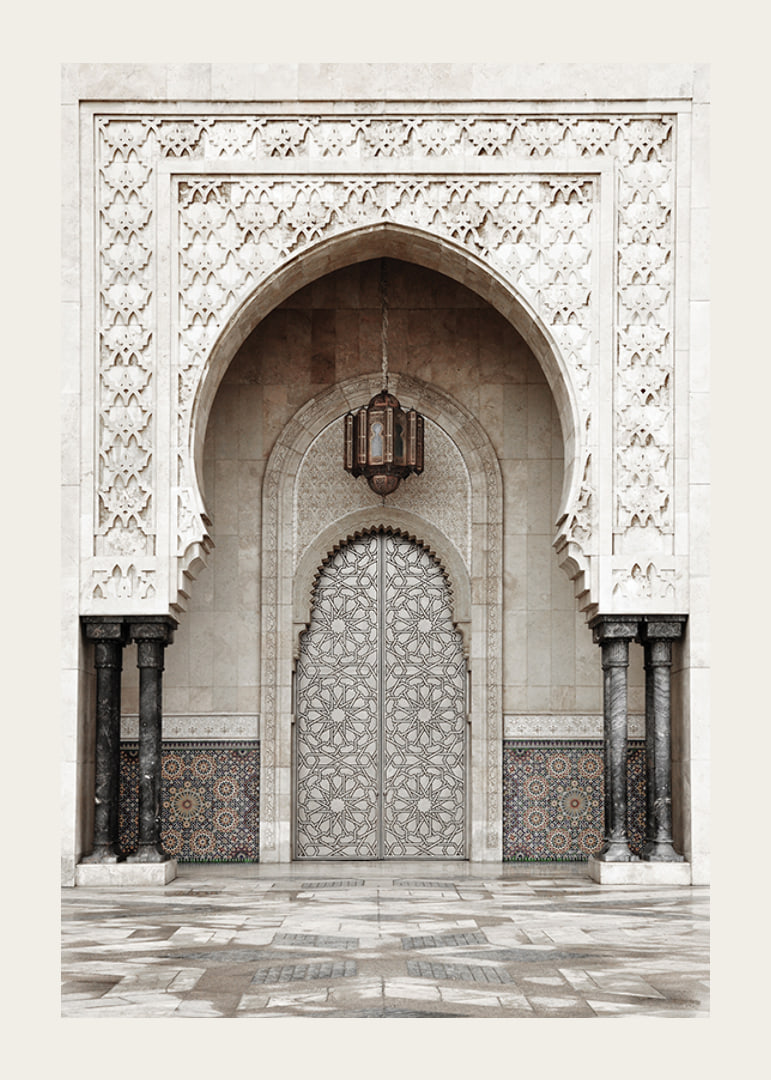 Photograph of decorative mosaic gate in Moroccan mosque-12