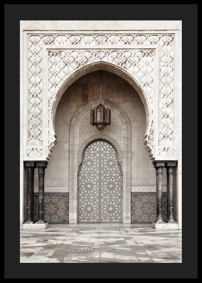 Photograph of decorative mosaic gate in Moroccan mosque-12