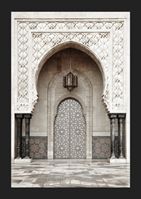 Photograph of decorative mosaic gate in Moroccan mosque-5
