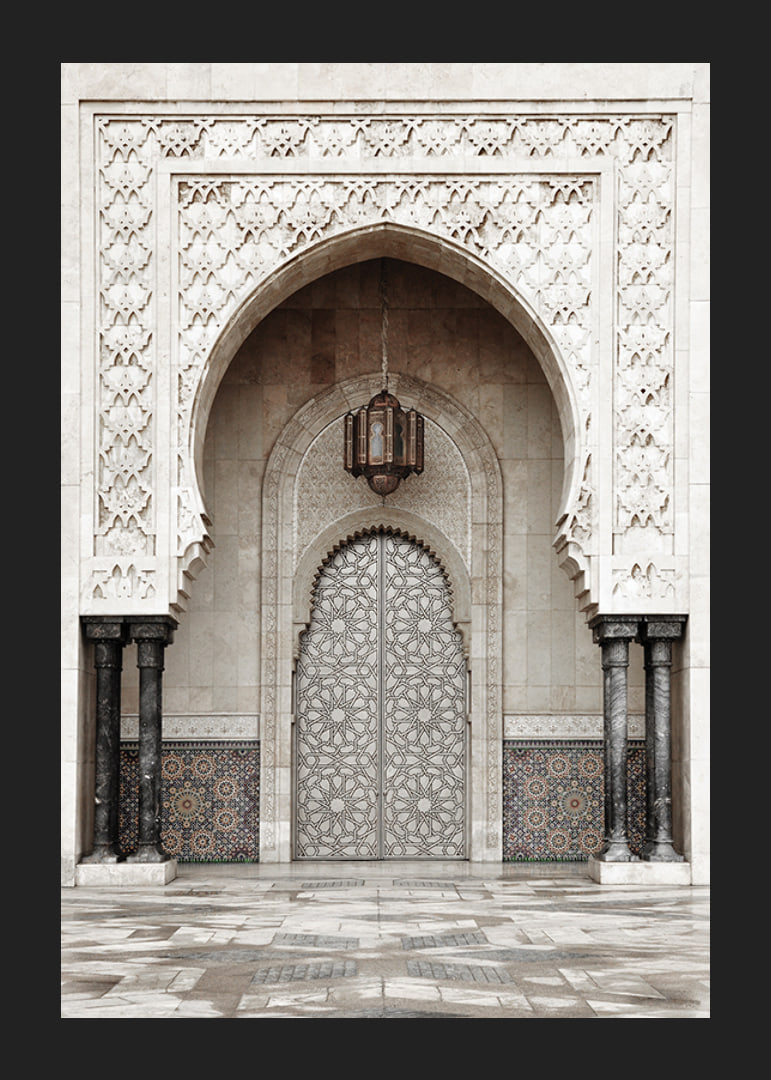 Photograph of decorative mosaic gate in Moroccan mosque-12