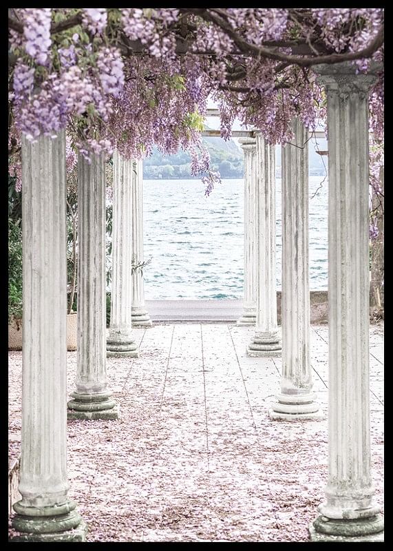 Pillars With Wisteria Flower-Roof-12