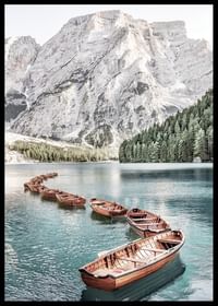 Boats At Braies Lake-2