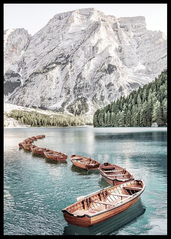 Boats At Braies Lake-12