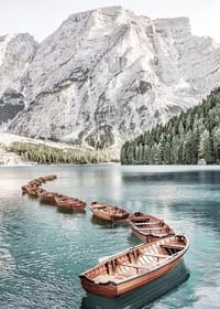 Boats At Braies Lake-3