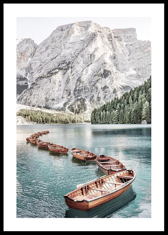 Boats At Braies Lake-12