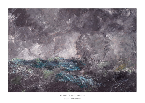 Poster Storm in the Skerries By August Strindberg