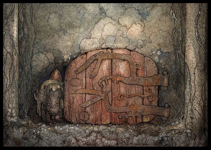 The Mountain Gate By John Bauer-12