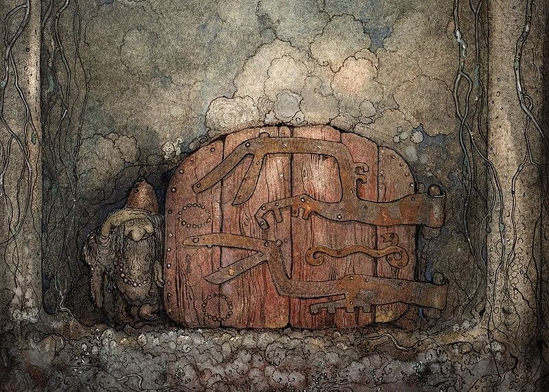 The Mountain Gate By John Bauer-12