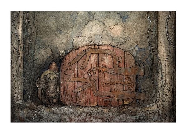 Poster The Mountain Gate By John Bauer