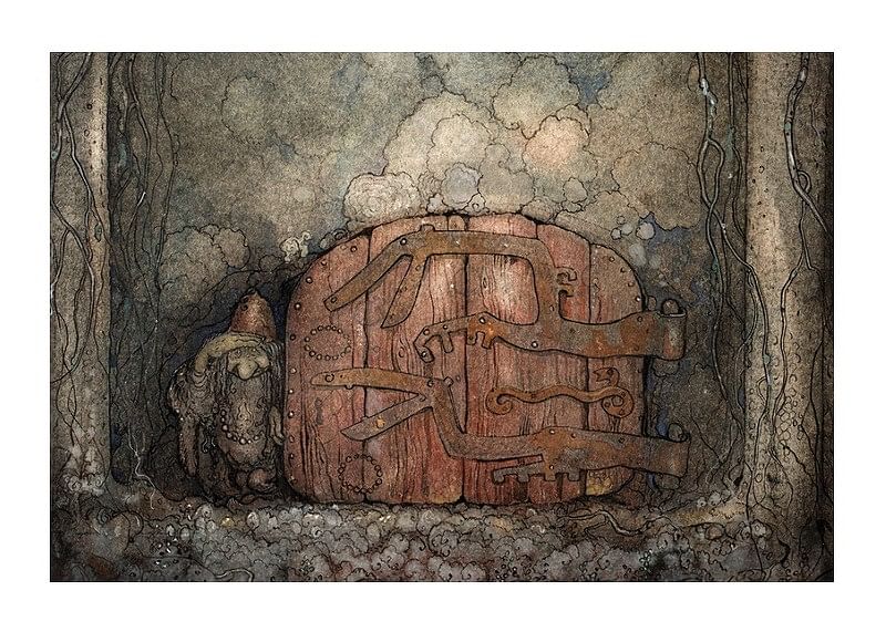 The Mountain Gate By John Bauer-12