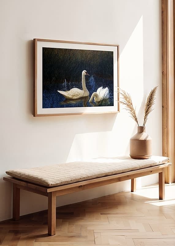 Swans in Reeds By Bruno Liljefors-12