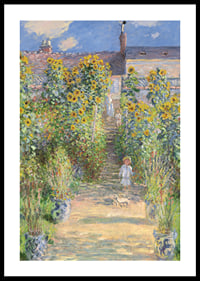 The Artist's Garden at Vétheuil By Claude Monet-2
