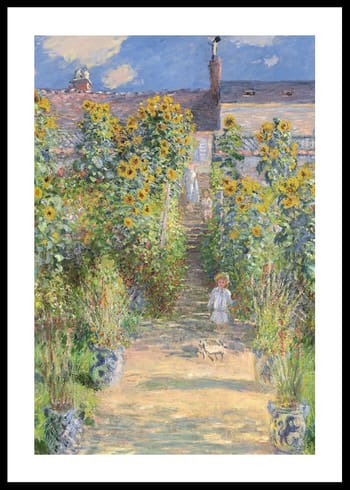 Poster The Artist's Garden at Vétheuil By Claude Monet