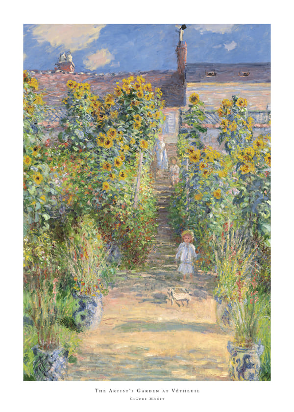 Poster The Artist's Garden at Vétheuil By Claude Monet