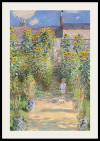 The Artist's Garden at Vétheuil By Claude Monet-4