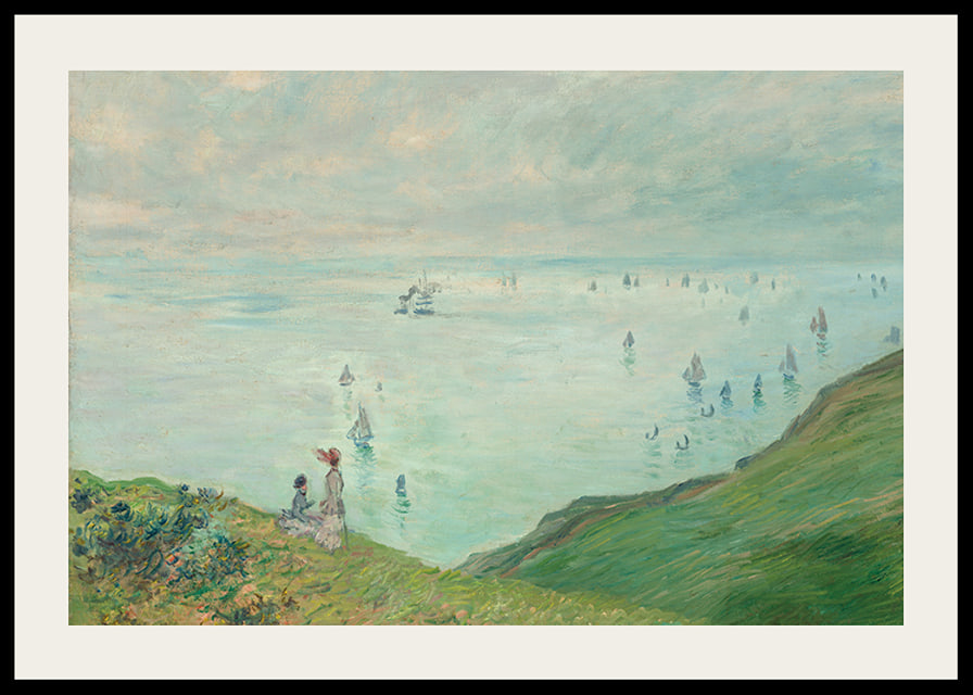 Cliffs at Pourville By Claude Monet-12