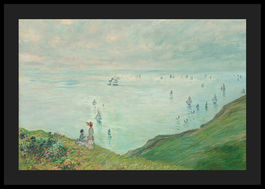 Cliffs at Pourville By Claude Monet-12