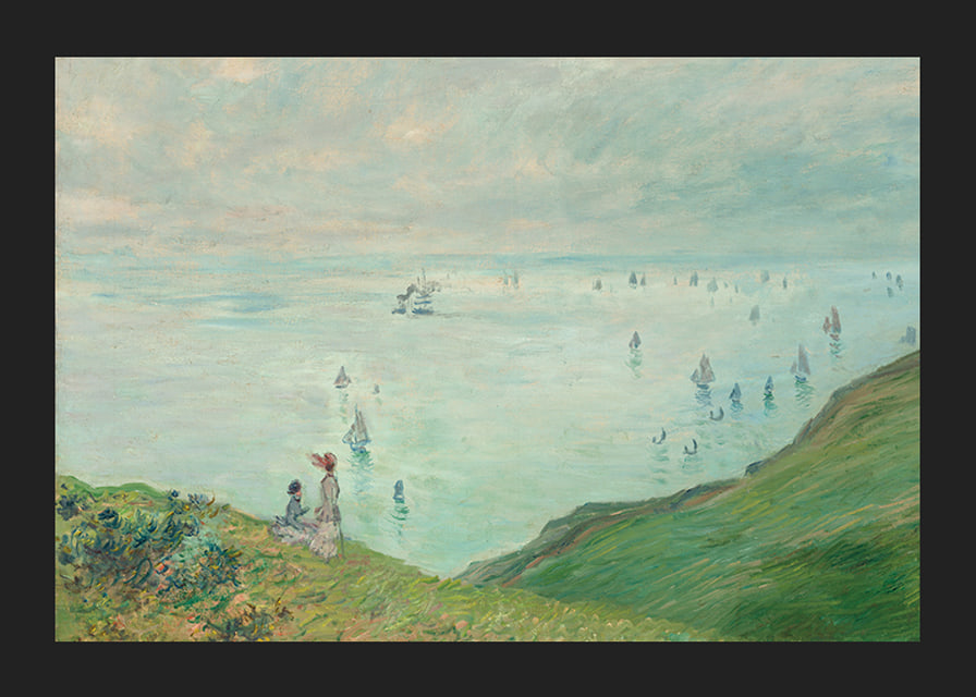 Cliffs at Pourville By Claude Monet-12