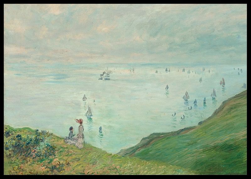 Cliffs at Pourville By Claude Monet-12