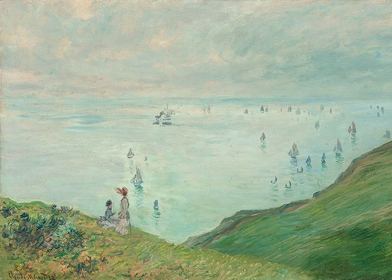 Cliffs at Pourville By Claude Monet-12
