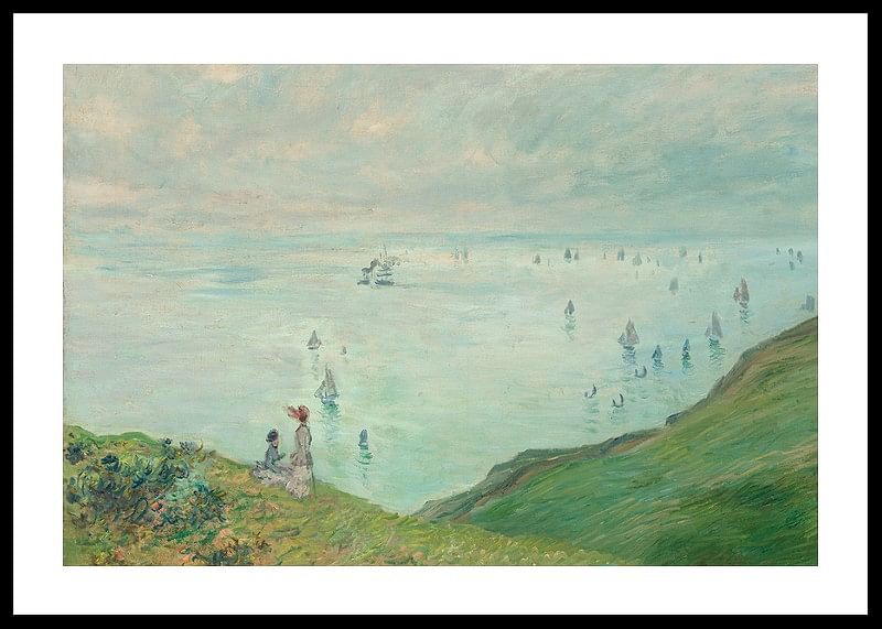 Cliffs at Pourville By Claude Monet-12