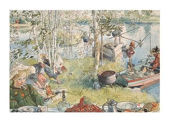 Affiche Crayfishing By Carl Larsson