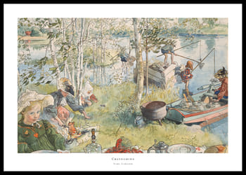 Poster Kräftfångst By Carl Larsson