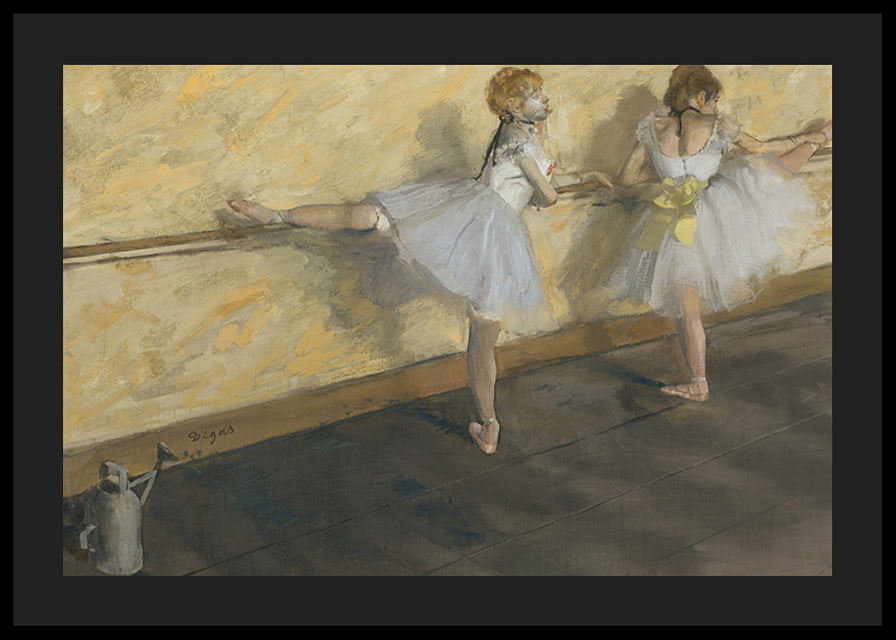 Dancers Practicing at the Barre By Edgar Degas-12
