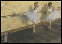 Dancers Practicing at the Barre By Edgar Degas-8