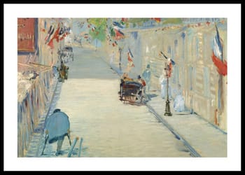 Poster The Rue Mosnier With Flags By Édouard Manet