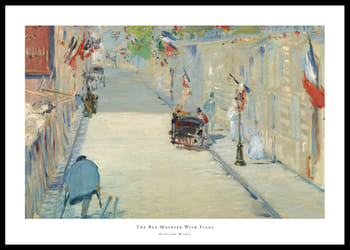 Poster The Rue Mosnier With Flags By Édouard Manet