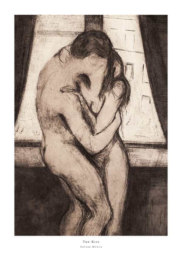 Plakatas The Kiss By Edvard Munch