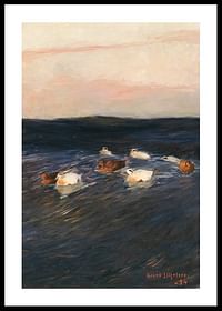 Eider Ducks By Bruno Liljefors-0