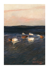 Eider Ducks By Bruno Liljefors-3