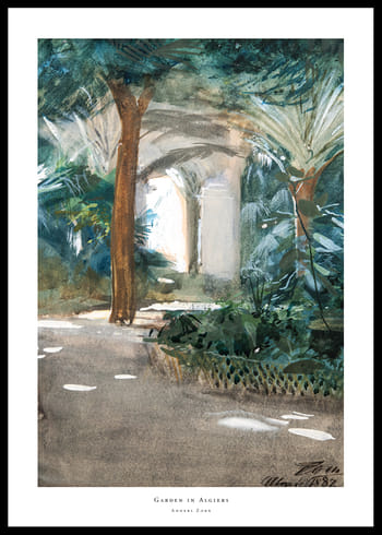 Poster Garden in Algiers By Anders Zorn