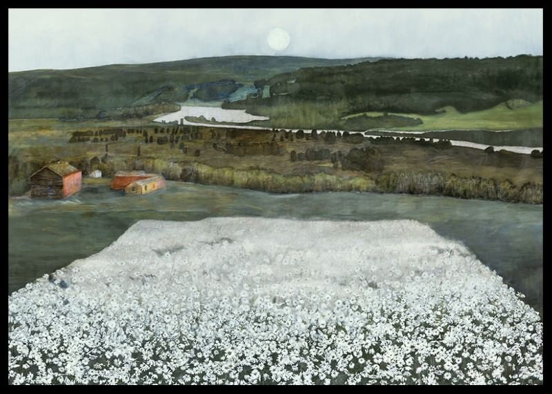 Flower Meadow in the North By Harald Sohlberg-12
