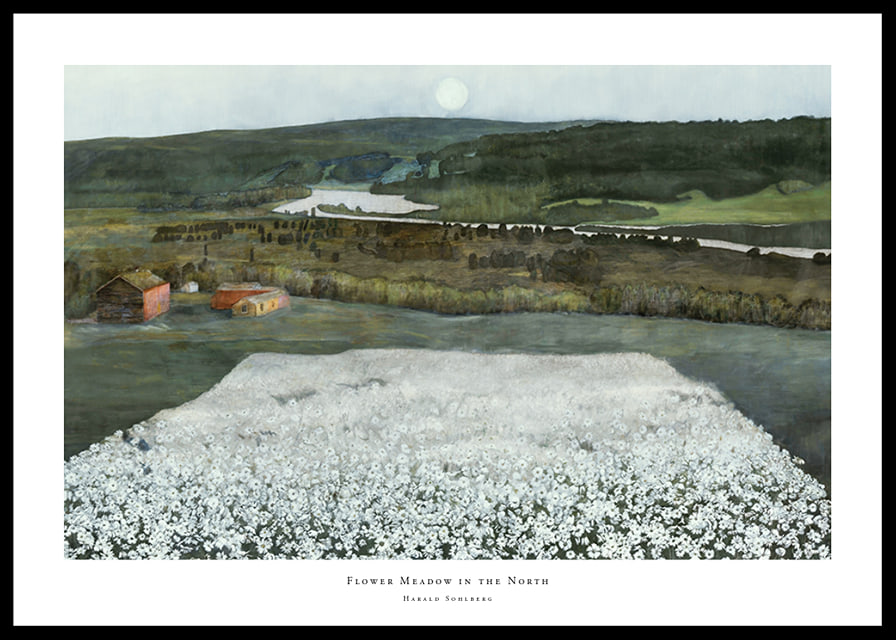Flower Meadow in the North By Harald Sohlberg-12