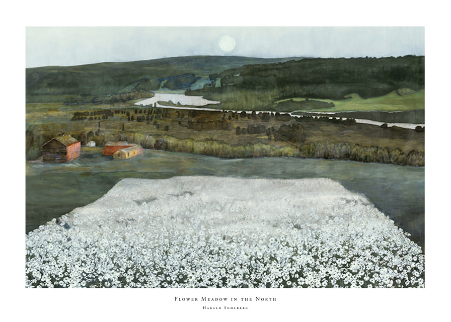 Flower Meadow in the North By Harald Sohlberg-12