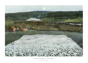 Poster Flower Meadow in the North By Harald Sohlberg